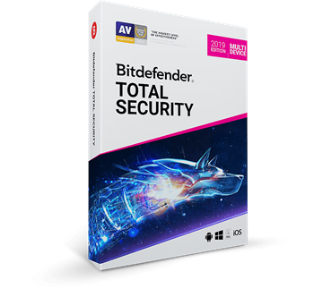 Obrázek Bitdefender Total Security 2019, 5 zařízení, 1 rok, nová licence, elektronicky