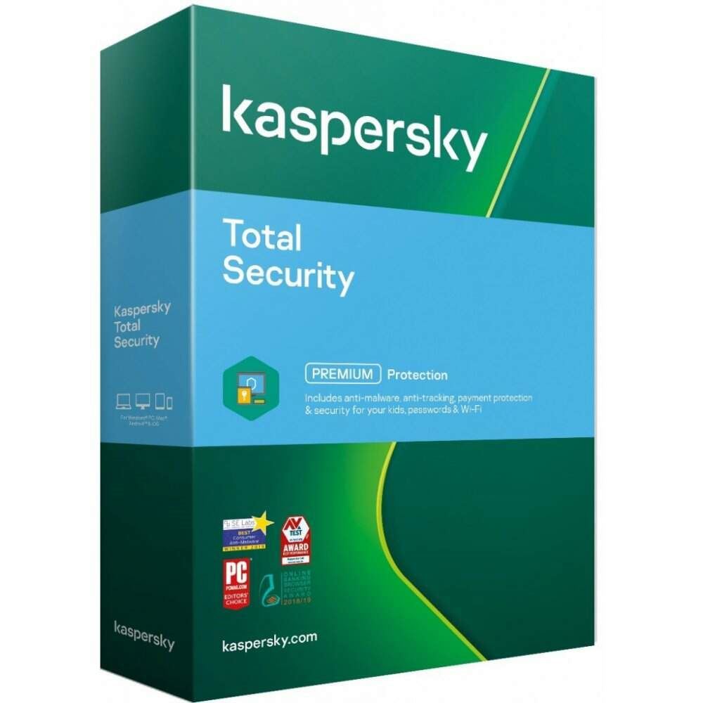 Kaspersky Total Security CZ, 1 zařízení, 1 rok, obnovení licence, elektronicky, KL1949OCAFR