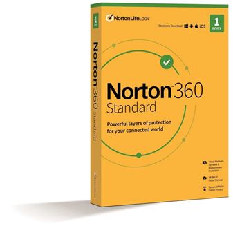 Obrázek Norton 360 Standard, 1 zařízení, 1 rok, cloudové úložiště 10 GB, elektronicky